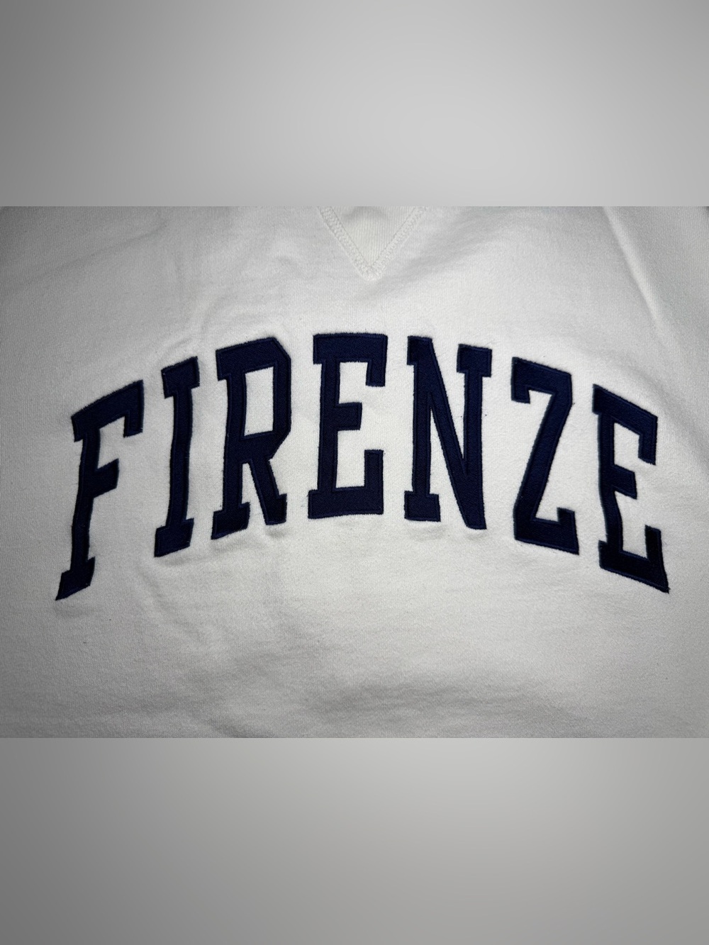 John Galt White Crewneck Sweatshirt with 'FIRENZE' Text - Picture 2 of 7